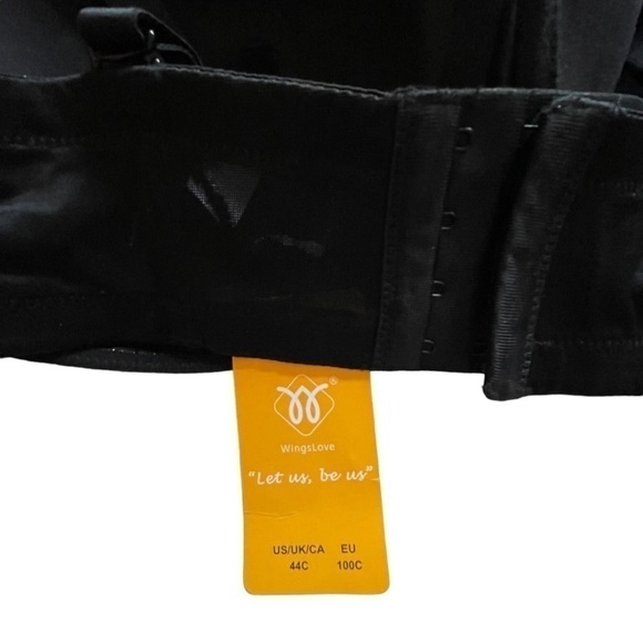 𝅺wingslove Full Figure Strapless Underwire Multi-way Contour Bra Black 44C - Picture 8 of 9